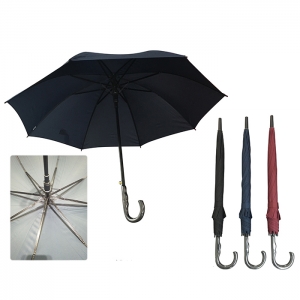 自动雨伞，碰击布材质素色直杆雨伞，支持logo定制